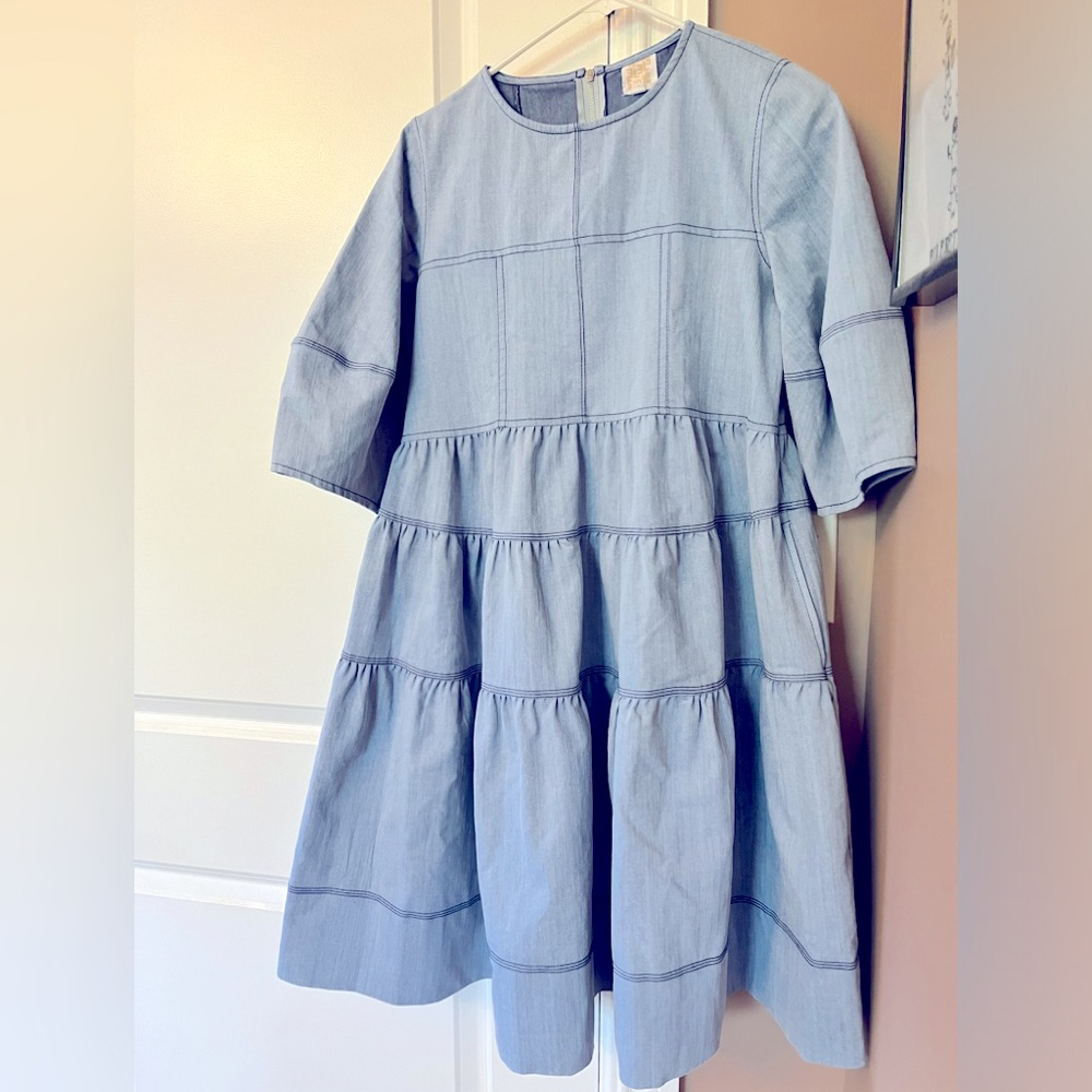 Ladies Loose Fit Stretch Denim Dress